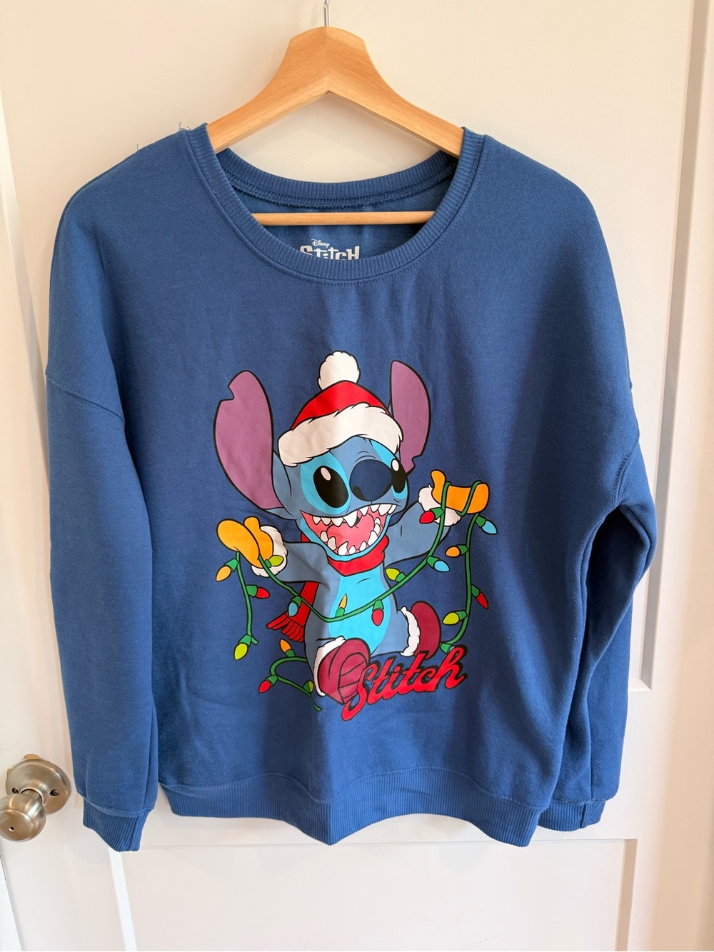 Disney Blue Stitch Crewneck Sweatshirt